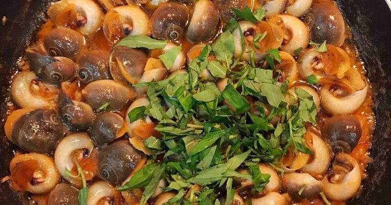 Ốc mỡ xào me