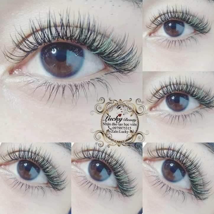 Salon Tóc đẹp,Nail xinh LUCKY có kỹ thuật nối mi đạt chuẩn quốc tế