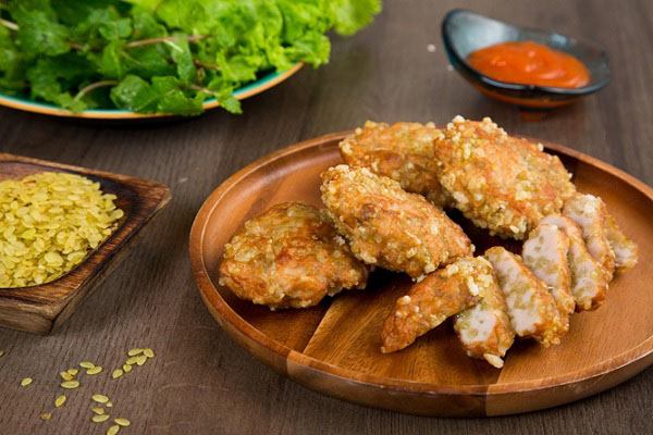 Gà phết cốm mềm mềm cho bé