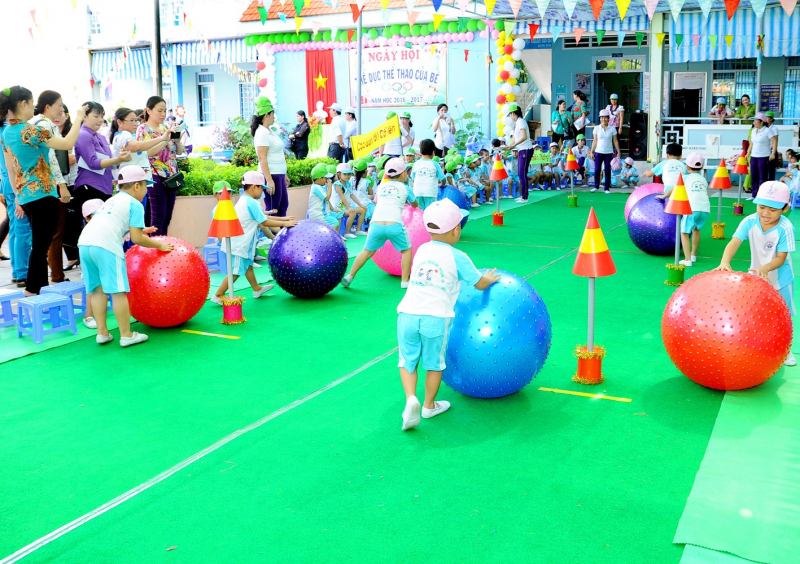 Trò chơi vận động: Lăn bóng