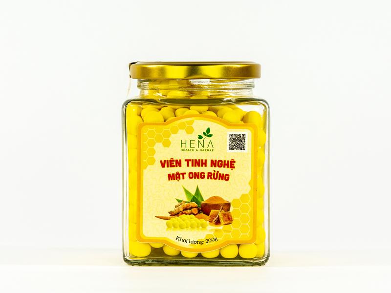 Viên tinh bột nghệ mật ong cao cấp Hena