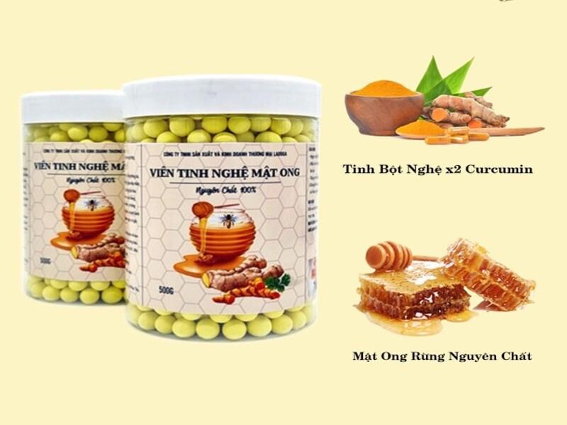 Viên tinh bột nghệ mật ong Ladoga