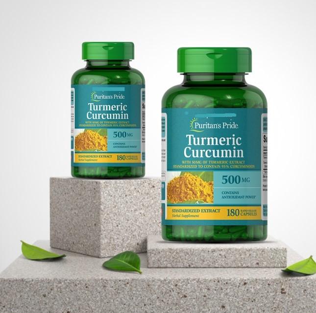 Viên uống hỗ trợ dạ dày tinh chất nghệ vàng Puritan's Pride Turmeric Curcumin