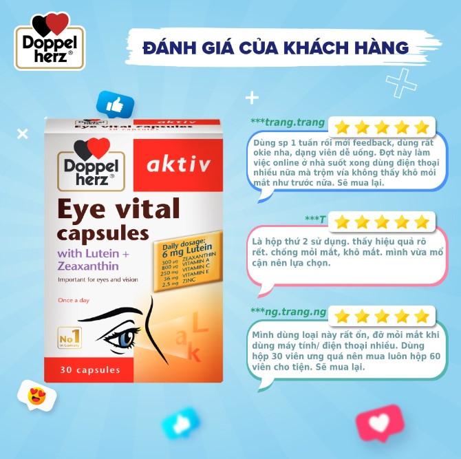 Viên uống tăng cường thị lực, chống mỏi mắt Doppelherz Aktiv Eye Vital Capsules