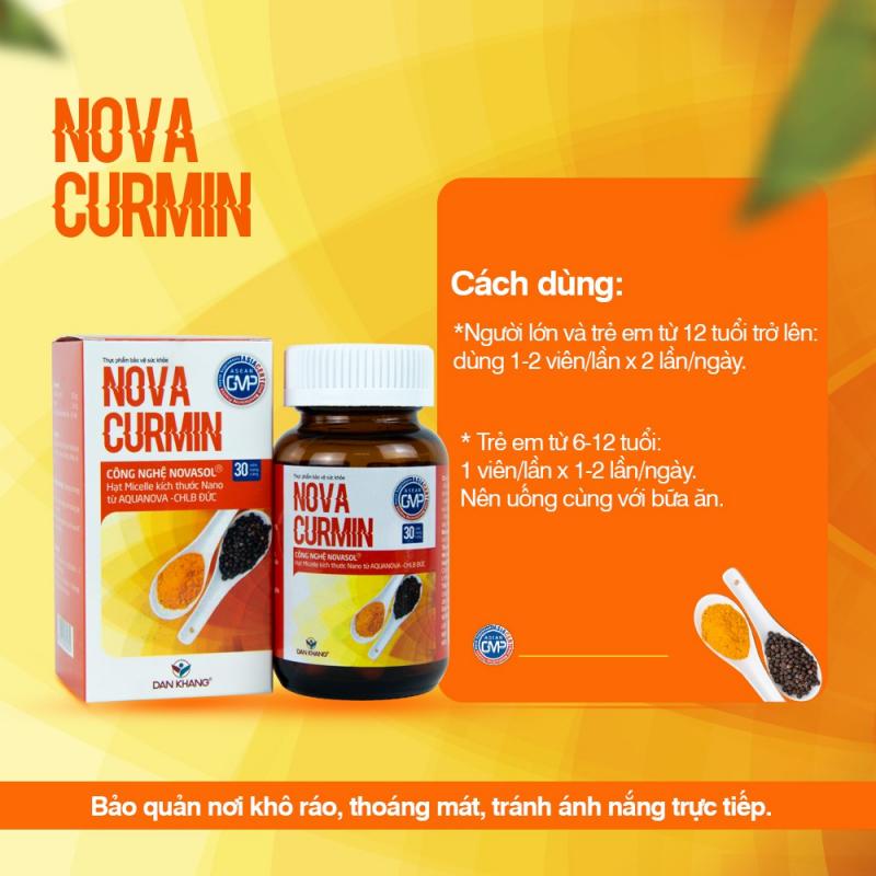 Viên uống tinh chất hỗ trợ bảo vệ dạ dày Novacurmin Dân Khang