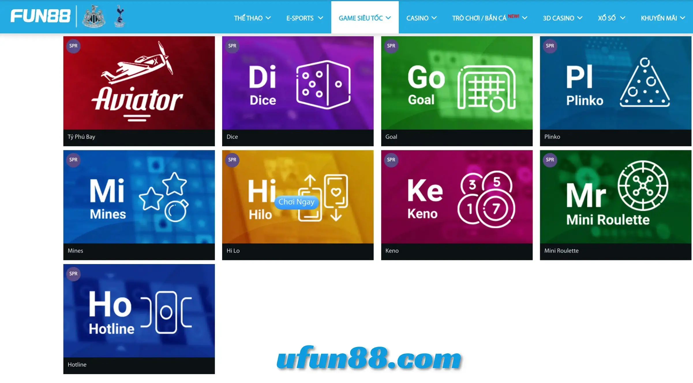 Trải nghiệm game siêu tốc cùng Fun88
