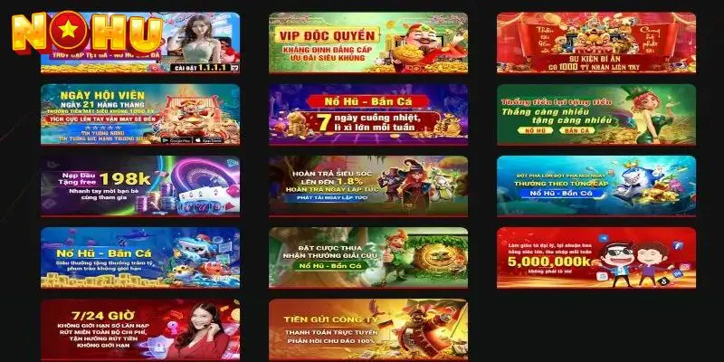 Cổng Game Nohu chính sách khuyến mãi cần biết 2 Ưu đãi VIP độc quyền