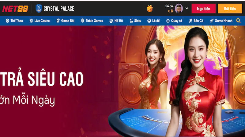 Trải nghiệm lần đầu khi chơi tại Net88 từ góc nhìn người mới 1 Các mục trò chơi rõ ràng ngay trên trang chủ Net88