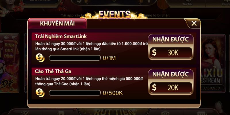 List khuyến mãi chất chơi tổ chức quanh năm